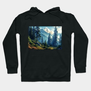 Forest Valley in the Afternoon - Landscape Hoodie